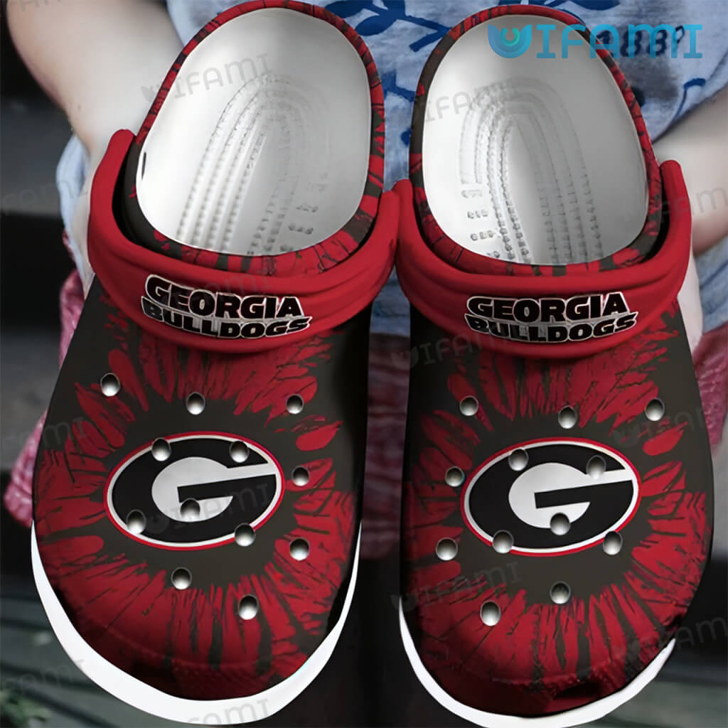 Unique Georgia Bulldogs Red And Black Crocs  GA Football Gift