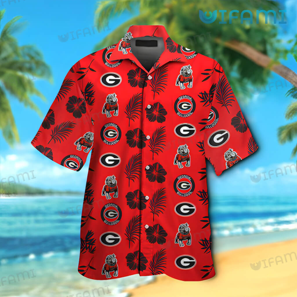 Georgia Bulldogs Hawaiian Shirt Logo Mascot GA Football Gift