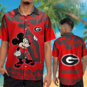 Georgia Bulldogs Hawaiian Shirt Mickey Surfing GA Football Gift