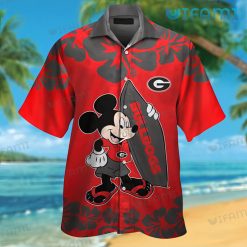 Georgia Bulldogs Hawaiian Shirt Mickey Surfing GA Football Present