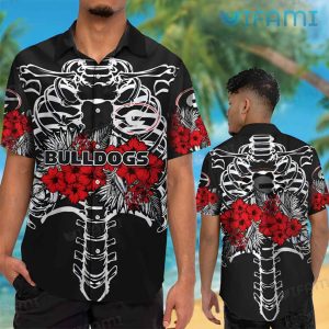 Georgia Bulldogs Hawaiian Shirt Skeleton GA Football Gift