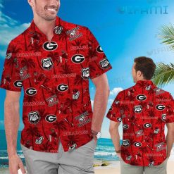 Georgia Bulldogs Hawaiian Shirt Tropical Coconut GA Football Present