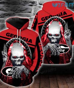 Georgia Bulldogs Hoodie 3D Skull Death Logo Georgia Bulldogs Gift