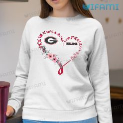 Georgia Bulldogs Shirt Heart Butterfly Georgia Bulldogs Sweatshirt