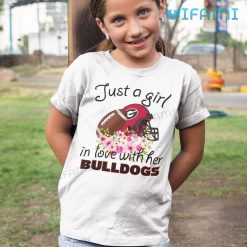 Georgia Bulldogs Shirt Just A Girl In Love With Her Bulldogs Kid Tshirt