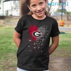 Georgia Bulldogs Shirt Logo Heart Georgia Bulldogs Kid Tshirt
