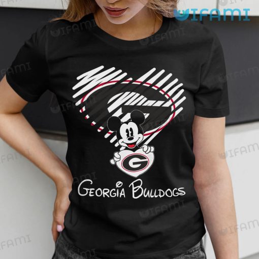 Georgia Bulldogs Shirt Mickey Heart Georgia Bulldogs Gift