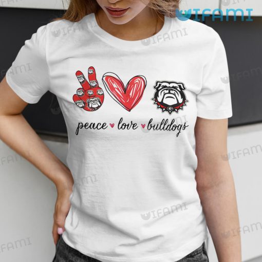 Georgia Bulldogs Shirt Peace Love Bulldogs Gift