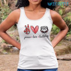 Georgia Bulldogs Shirt Peace Love Bulldogs Tank Top