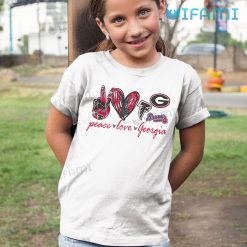 Georgia Bulldogs Shirt Peace Love Georgia Bulldogs Kid Tshirt