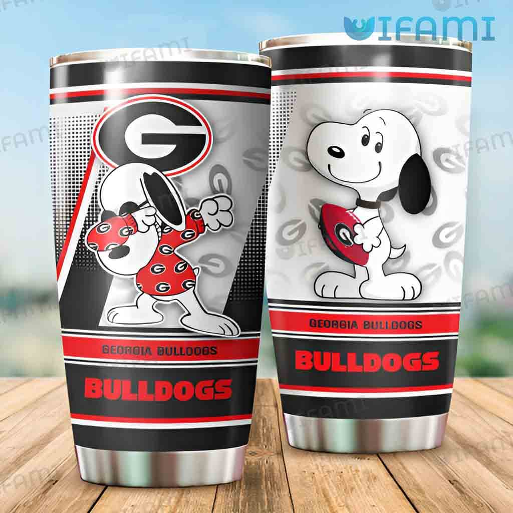 Funny Georgia Bulldogs Snoopy Tumbler GA Football Gift