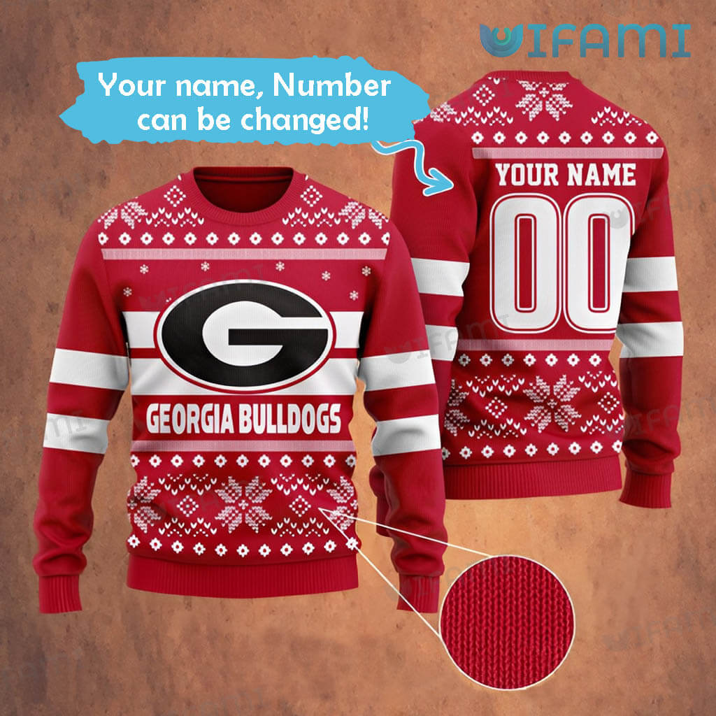 Georgia Bulldogs Ugly Christmas Sweater Custom Name Georgia Bulldogs Gift