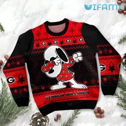Georgia Bulldogs Ugly Christmas Sweater Snoopy Georgia Bulldogs Present
