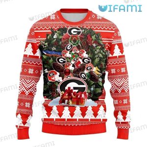 Georgia Bulldogs Ugly Sweater Christmas Tree GA Football Gift