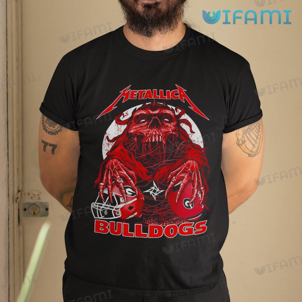 Unique Georgia Football Metallica Skull Shirt Georgia Bulldogs Gift