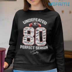 Georgia Football Shirt Undefeated 80 Perfect Season Signatures Georgia Bulldogs Sweatshirt