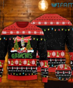 Grinch Budweiser Ugly Sweater Drink Up Grinches Beer Lovers Gift