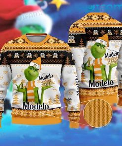 Grinch Modelo Ugly Christmas Sweater Beer Lovers Gift