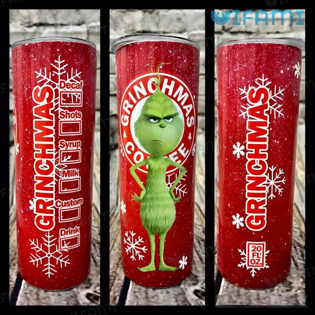 Cute Grinch Tumbler Grinchmas Coffee Christmas Gift