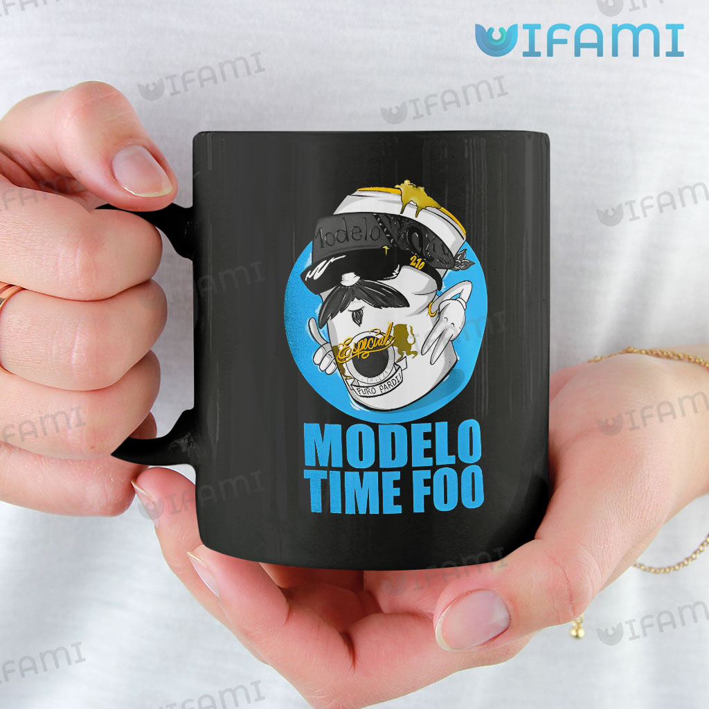 Black It's Modelo Time Foo Mug Funny Gift For Beer Lovers