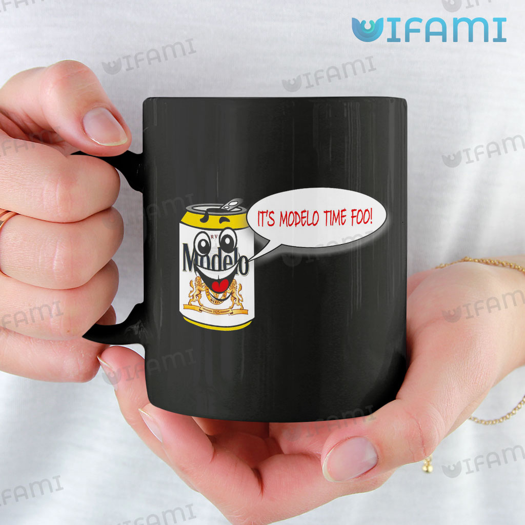Cool It's Modelo Time Foo Smiling Beer Can Mug Gift For Beer Lovers