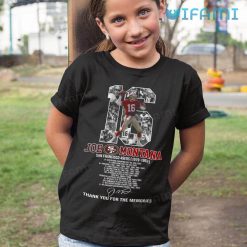 Joe Montana Shirt Thank You For The Memories 49ers Kid Tshirt