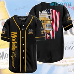 Modelo Baseball Jersey Broken USA Flag Beer Lovers Gift