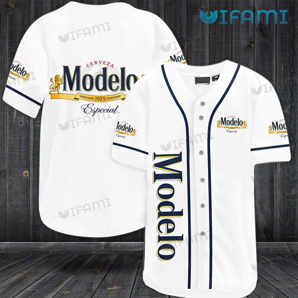 Classic Modelo White Especial Baseball Jersey Beer Lovers Gift