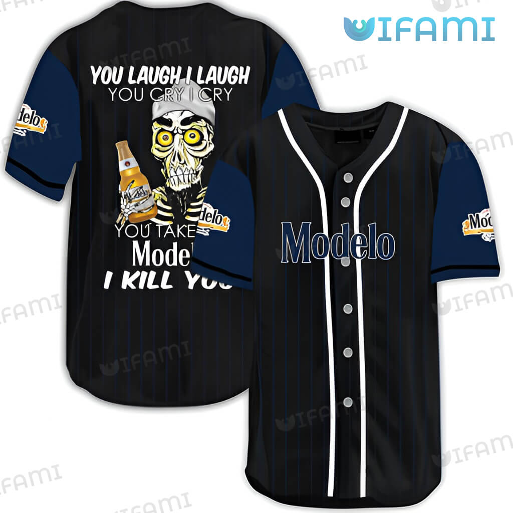 Cool Modelo You Laugh I Laugh You Cry I Cry Baseball Jersey Beer Lovers Gift
