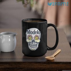 Modelo Beer Mug Skull Floral Beer Lovers Gift Mug 15oz