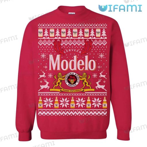 Modelo Christmas Sweater Classic Gift For Beer Lovers