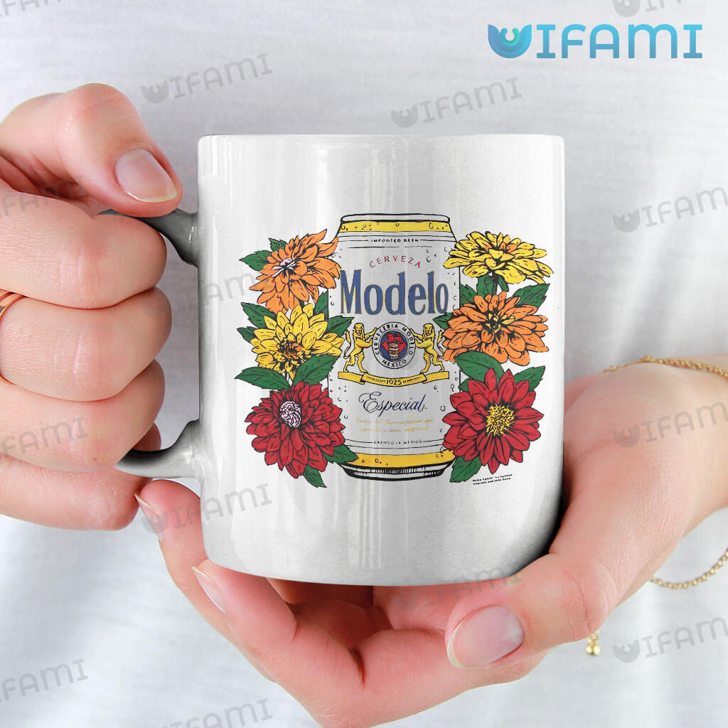 Adorable Modelo Especial Flower Mug Gift For Beer Lovers