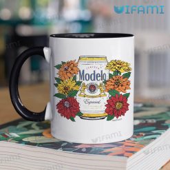 Modelo Especial Mug Flower Gift For Beer Lovers Two Tone Coffee Mug