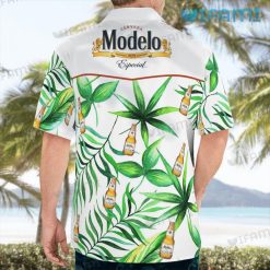 Modelo Hawaiian Shirt Palm Leaves Beer Lovers Present Back