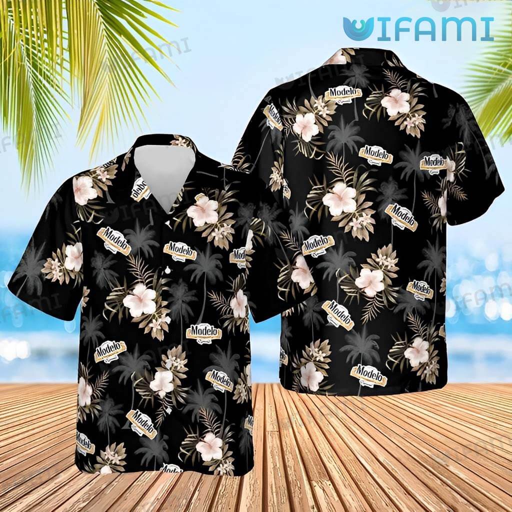 Awesome Modelo Tropical Hibiscus Hawaiian Shirt Beer Lovers Gift