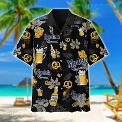 Modelo Hawaiian Shirt Tropical Leaves Glass Present For Beer Lovers