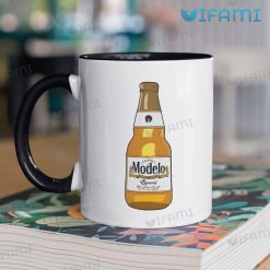 Modelo Mug Beer Bottle Gift For Beer Lovers Two Tone Coffee Mug
