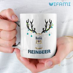 Modelo Mug Reinbeer Christmas Gift For Beer Lovers 11oz White Mug