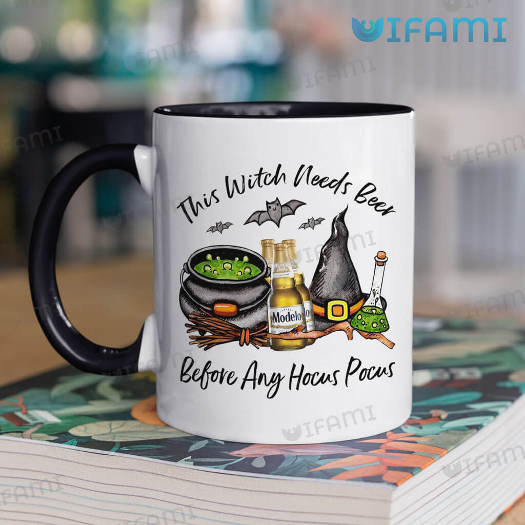 Modelo Mug This Witch Needs Beer Before Any Hocus Pocus Gift