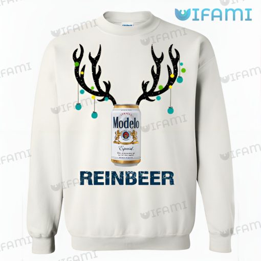 Modelo Sweatshirt Reinbeer Gift For Beer Lovers