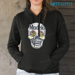 Modelo T Shirt Floral Skull Beer Lovers Hoodie