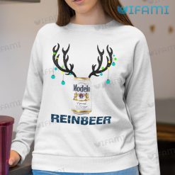 Modelo T Shirt Reinbeer Christmas Sweatshirt For Beer Lovers