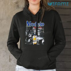 Modelo Time Shirt Skeleton With Girl Beer Lovers Hoodie