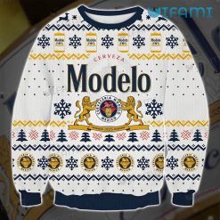 Modelo Ugly Sweater Snowflakes Beer Lovers Gift