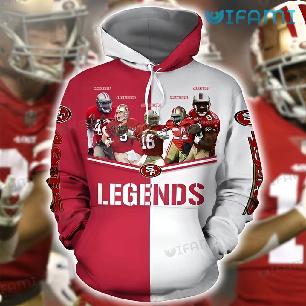 Perfect Niners Hoodie 49ers  3D Legends Signatures Hoodie San Francisco 49ers Gift