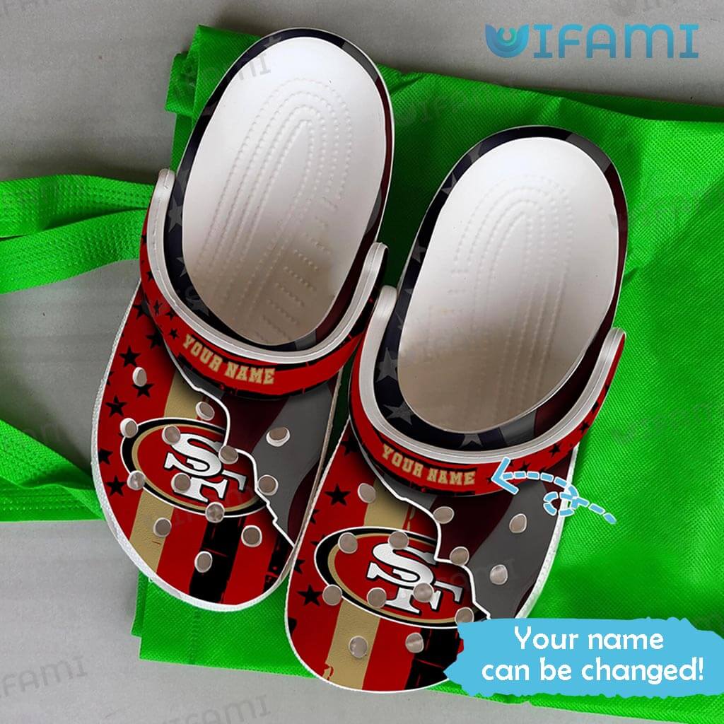 Cool Personalized 49ers American Flag Crocs San Francisco 49ers Gift