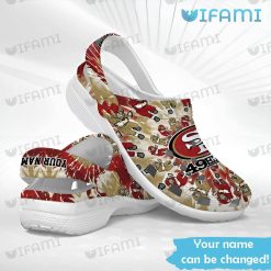 Personalized 49ers Crocs Players Pattern San Francisco 49ers Present Niners