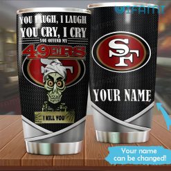 Personalized 49ers Tumbler Achmed Skull You Laugh I Laugh San Francisco 49ers Gift