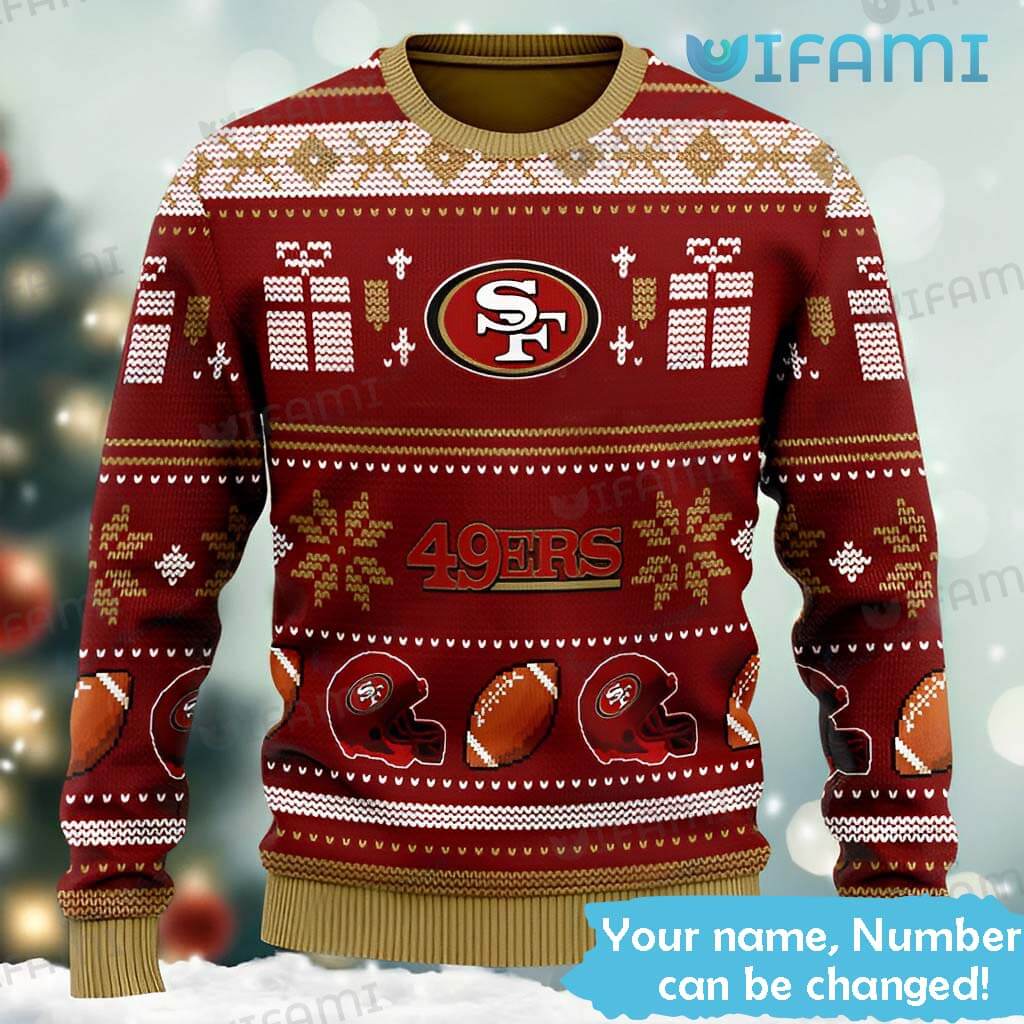Personalized 49ers Ugly Christmas Sweater San Francisco 49ers Gift