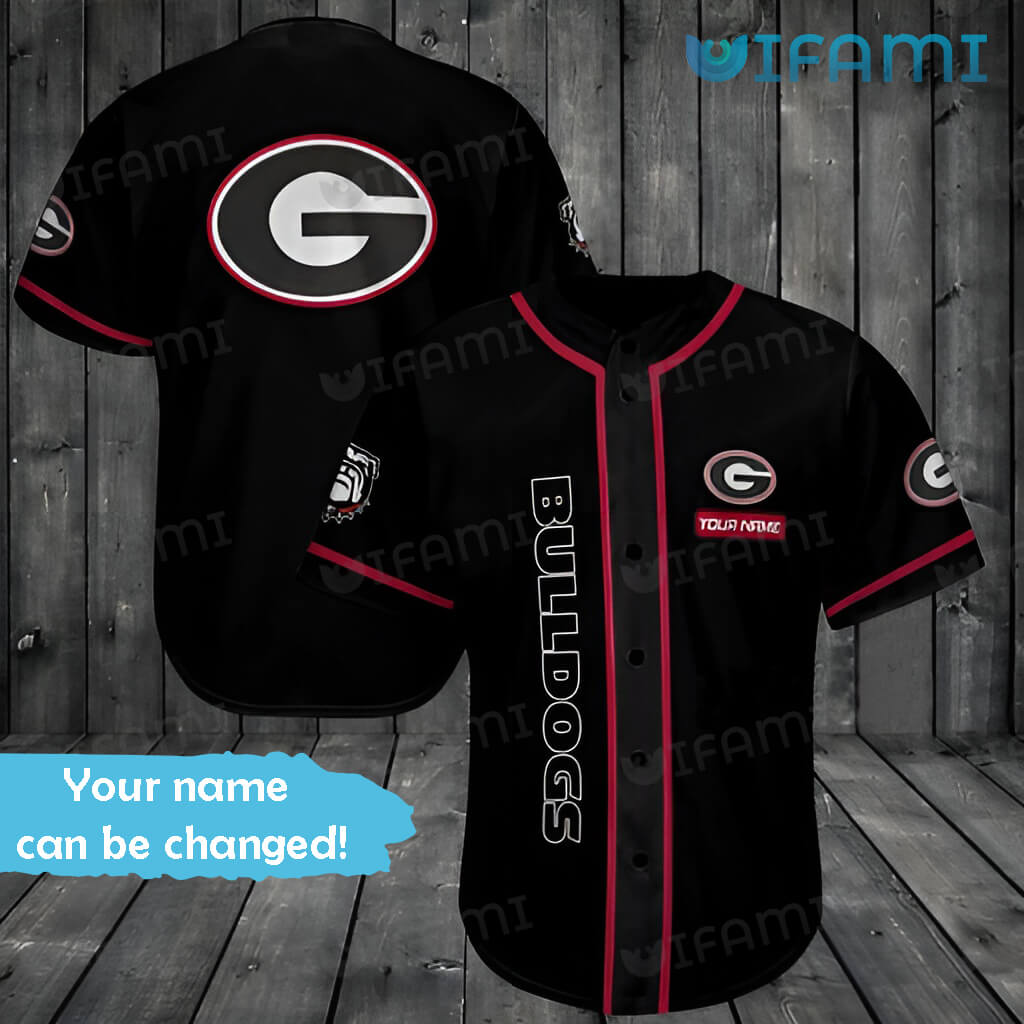 Original Personalized Black UGA Baseball Jersey Georgia Bulldogs Gift